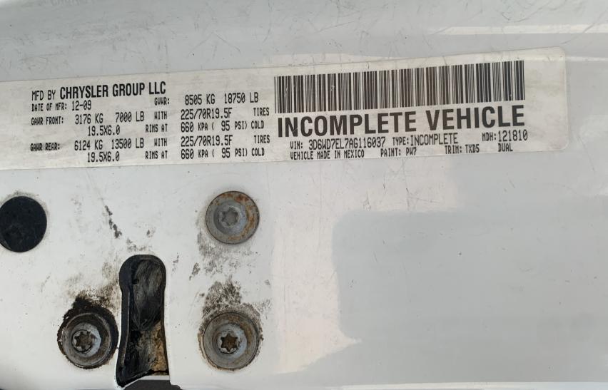 2010 DODGE RAM 5500 S 3D6WD7EL7AG116037