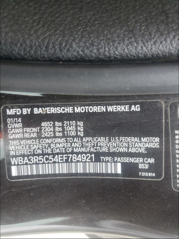 2014 BMW 435 XI WBA3R5C54EF784921