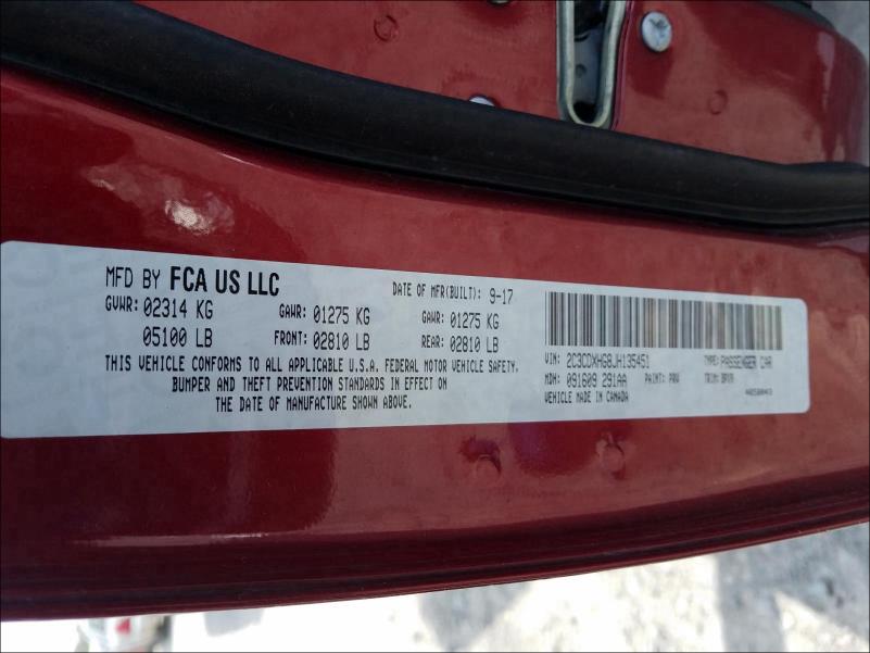 2018 DODGE CHARGER SX 2C3CDXHG8JH135451