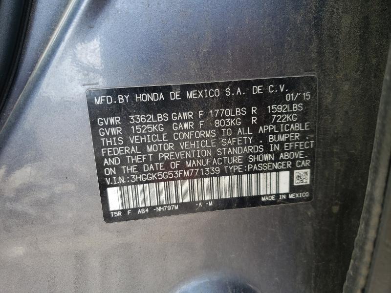 2015 HONDA FIT LX 3HGGK5G53FM771339