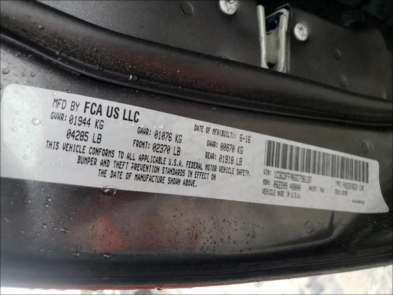 2016 DODGE DART SXT S 1C3CDFFA6GD796197