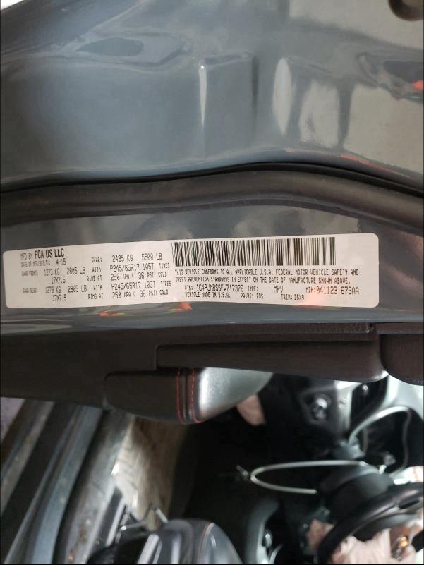 2015 JEEP CHEROKEE T 1C4PJMBS6FW717378