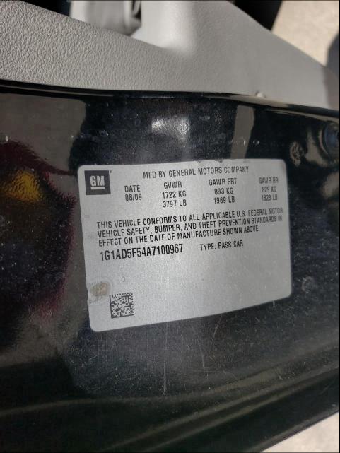 2010 CHEVROLET COBALT 1LT 1G1AD5F54A7100967