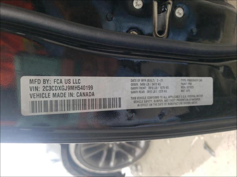 2021 DODGE CHARGER SC 2C3CDXGJ9MH540199