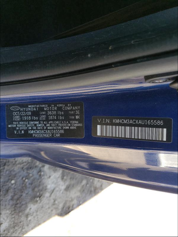 2010 HYUNDAI ACCENT BLU KMHCM3ACXAU165586
