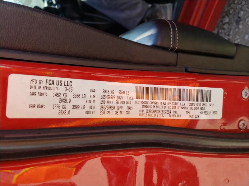 2015 DODGE DURANGO SX 1C4RDHAG1FC817264
