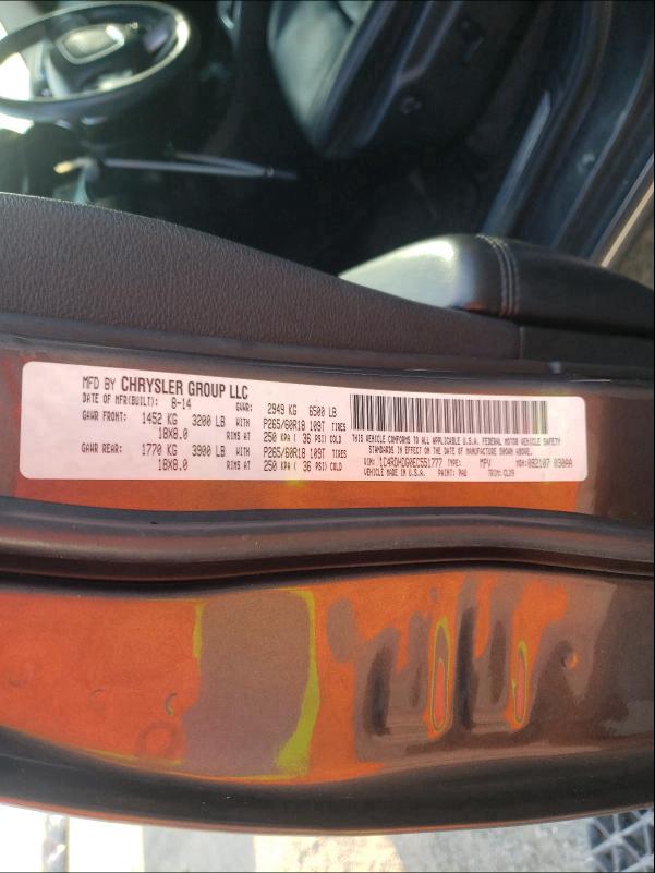 2014 DODGE DURANGO LI 1C4RDHDG0EC551777