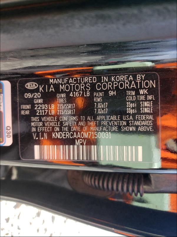 2021 KIA SELTOS EX KNDERCAA0M7150031