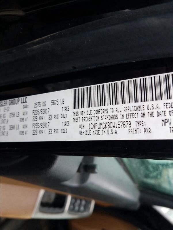 2012 JEEP LIBERTY LI 1C4PJMCK8CW157678