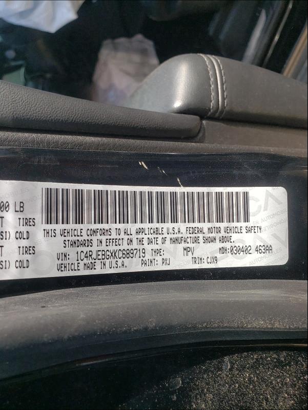 2019 JEEP GRND CHERO 1C4RJEBGXKC689719