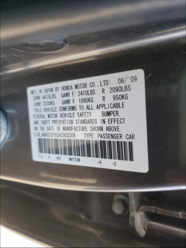 2010 ACURA TSX JH4CU2F65AC003306