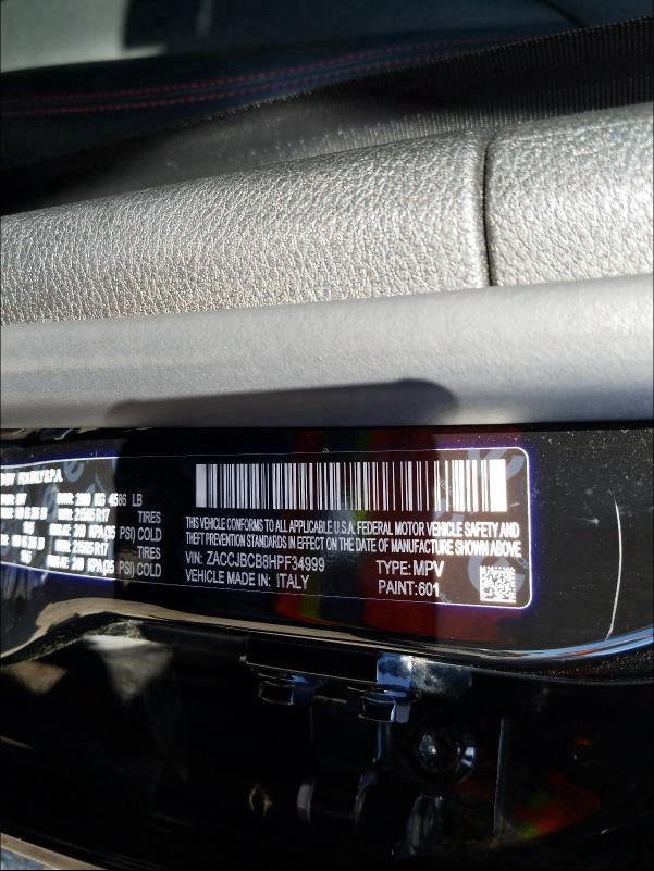 2017 JEEP RENEGADE T ZACCJBCB8HPF34999