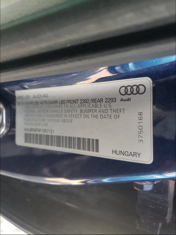 2015 AUDI A3 WAUBFGFF4F1057121