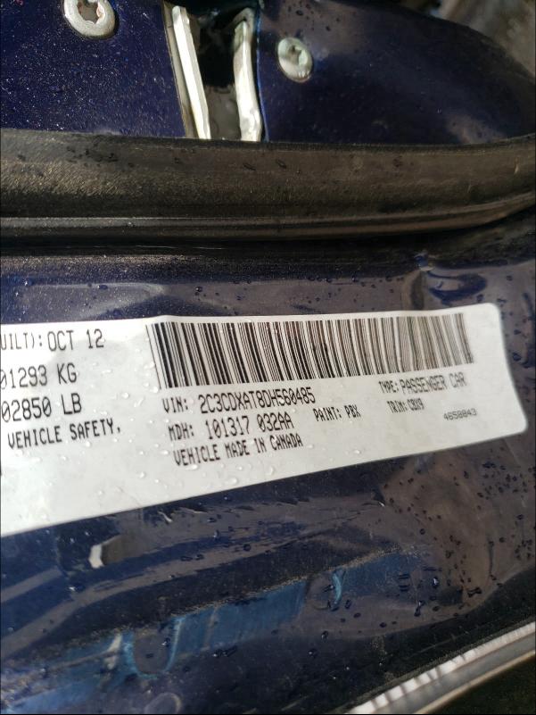 2013 DODGE CHARGER PO 2C3CDXAT8DH560485