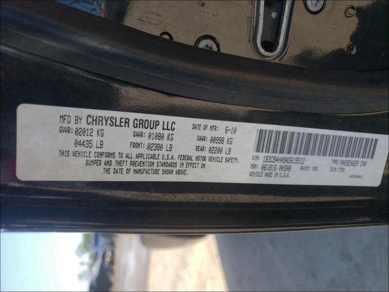 2010 DODGE CALIBER SX 1B3CB4HA9AD619512