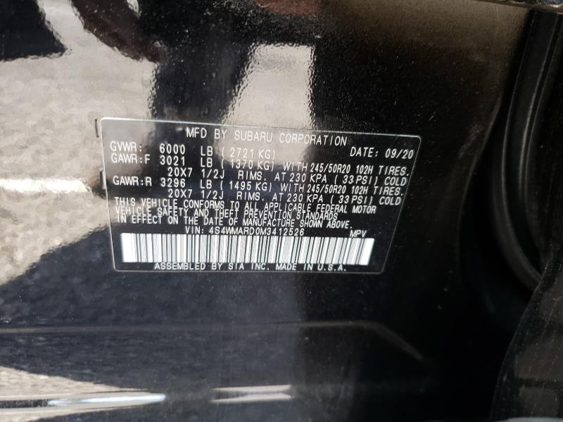 2021 SUBARU ASCENT 4S4WMARD0M3412526