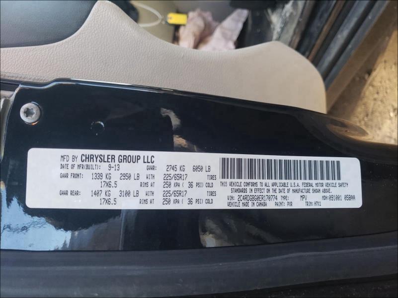 2014 DODGE GRAND CARA 2C4RDGBG0ER170774