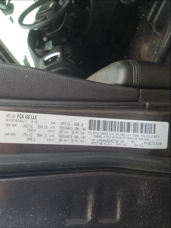 2016 DODGE DURANGO SX 1C4RDHAG9GC467156