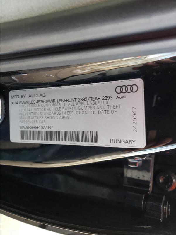 2015 AUDI A3 WAUBFGFF8F1027037