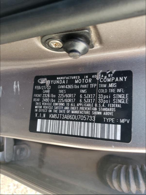 2013 HYUNDAI TUCSON GL KM8JT3AB6DU705733