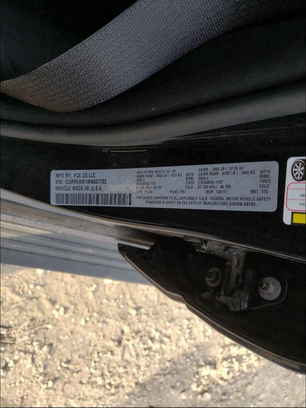 2021 RAM 1500 LONGH 1C6RREKM1MN607793