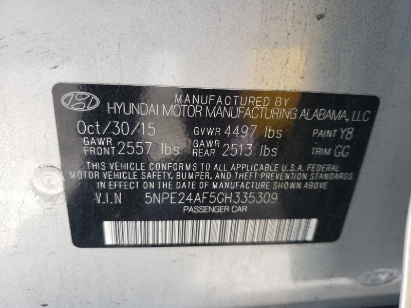 2016 HYUNDAI SONATA SE 5NPE24AF5GH335309