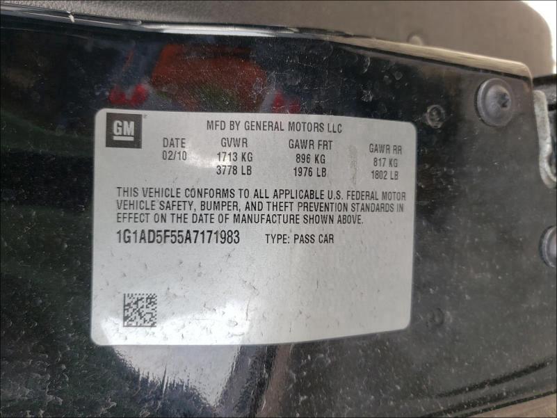 2010 CHEVROLET COBALT 1LT 1G1AD5F55A7171983
