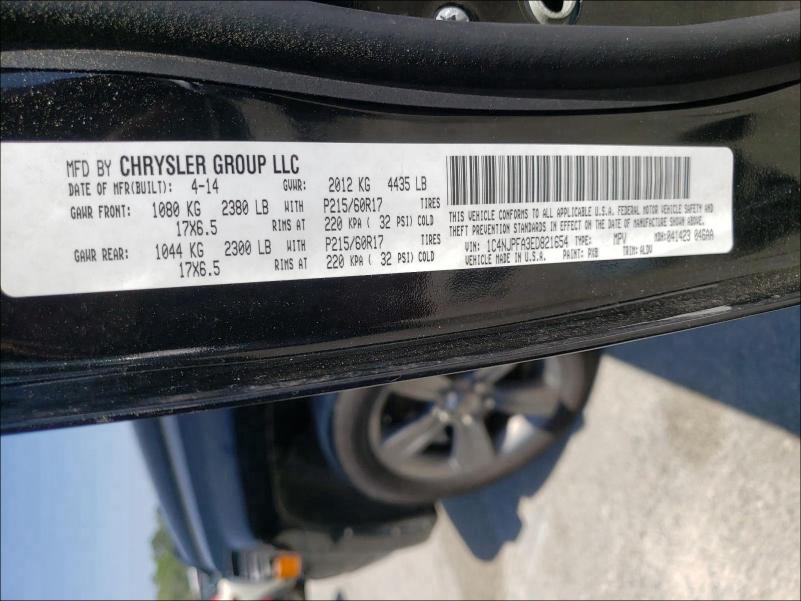 2014 JEEP PATRIOT LA 1C4NJPFA3ED821654