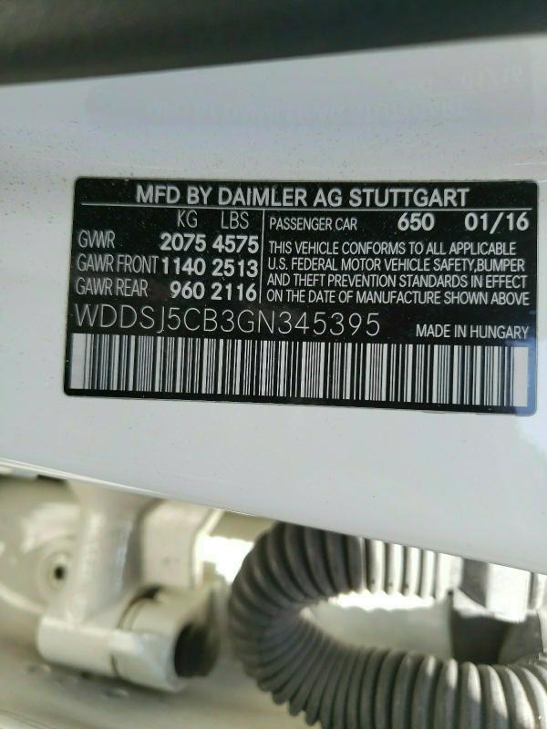 2016 MERCEDES-BENZ CLA 45 AMG WDDSJ5CB3GN345395