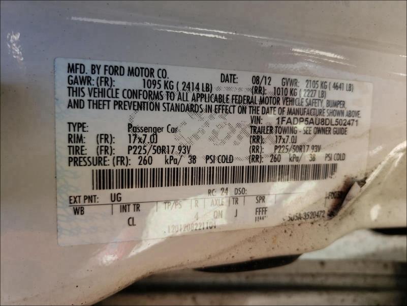 2013 FORD C-MAX SE 1FADP5AU8DL502471