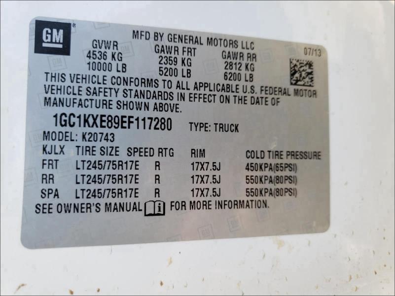 2014 CHEVROLET SILVERADO 1GC1KXE89EF117280