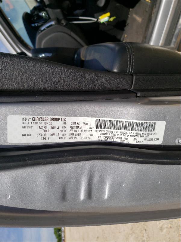2012 DODGE DURANGO SX 1C4RDJAGXCC173198