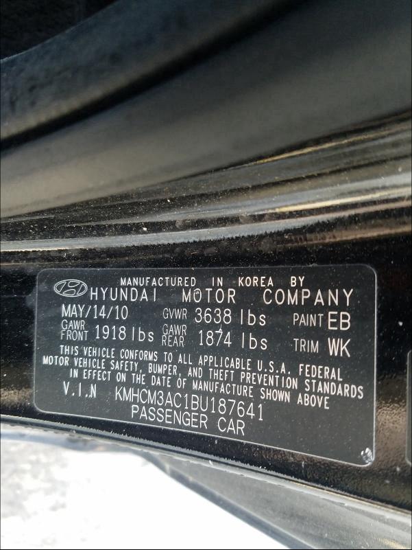 2011 HYUNDAI ACCENT GL KMHCM3AC1BU187641
