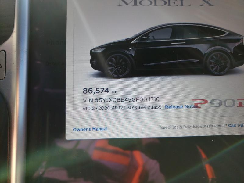 2016 TESLA MODEL X 5YJXCBE45GF004716