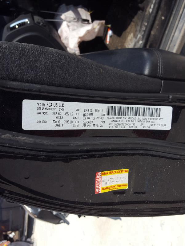 2015 DODGE DURANGO SX 1C4RDHAG7FC784450