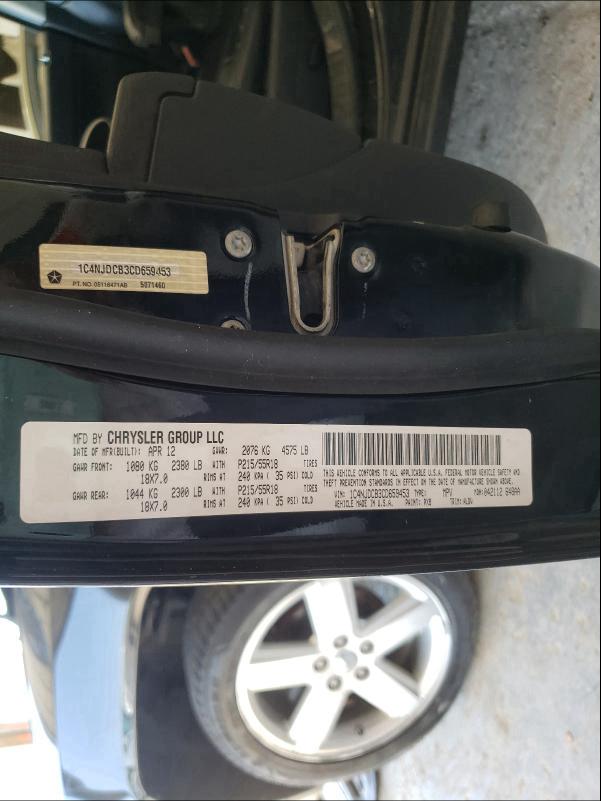 2012 JEEP COMPASS LI 1C4NJDCB3CD659453