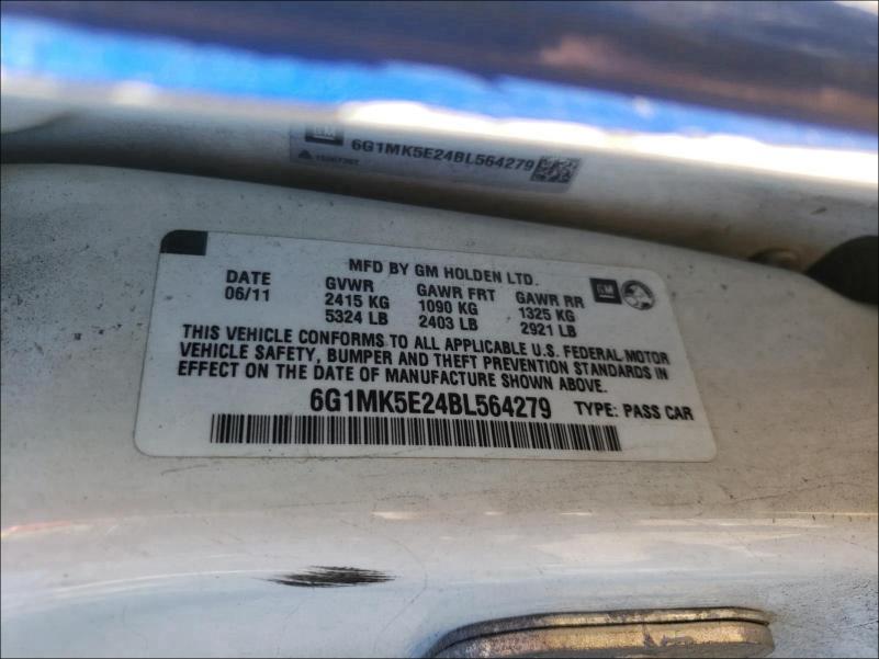 2011 CHEVROLET CAPRICE PO 6G1MK5E24BL564279