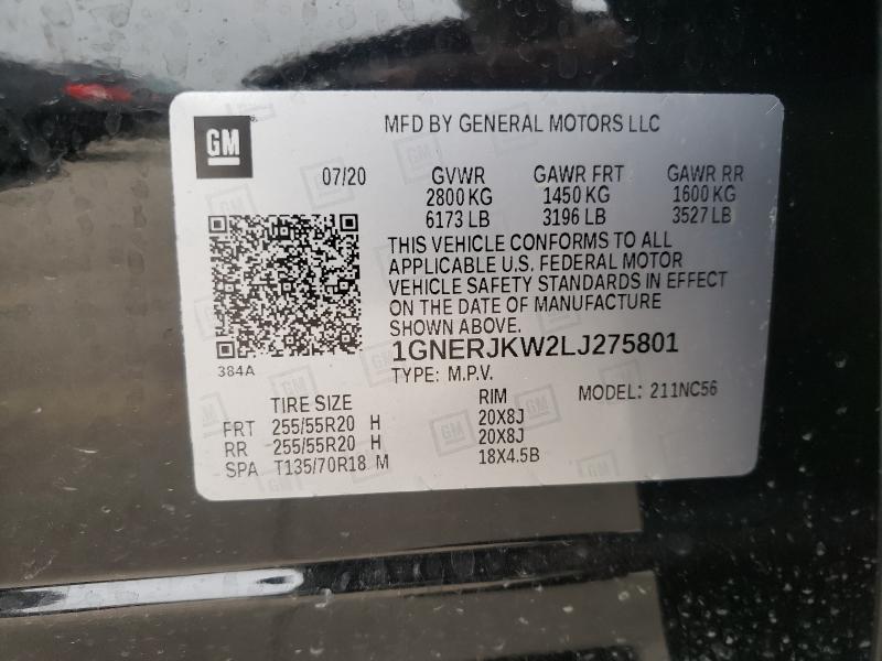 2020 CHEVROLET TRAVERSE R 1GNERJKW2LJ275801