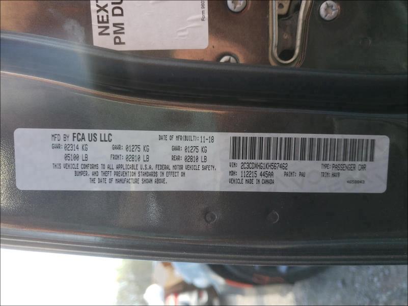 2019 DODGE CHARGER GT 2C3CDXHG1KH567462