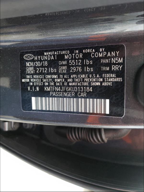 2019 GENESIS G80 BASE KMTFN4JF6KU313184