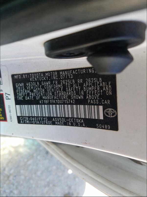 VIN 4T1BF1FK7GU528235 2016 Toyota Camry, LE no.10