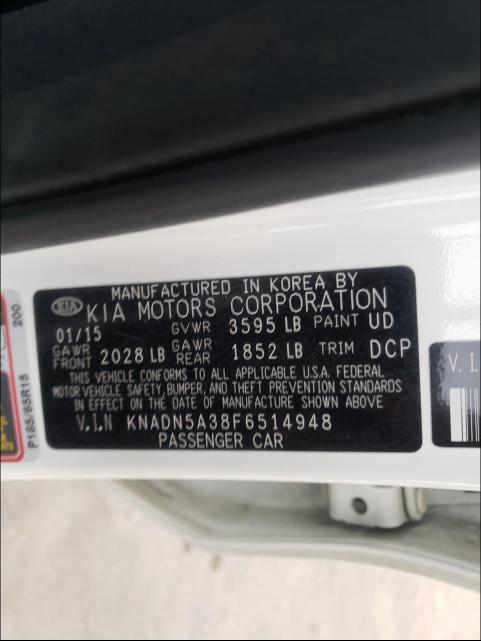 2015 KIA RIO EX KNADN5A38F6514948