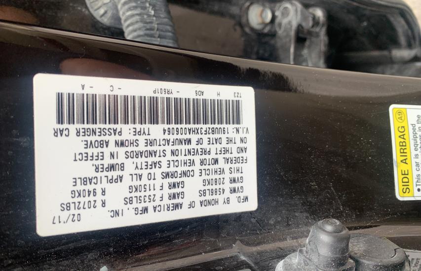 2017 ACURA TLX 19UUB2F3XHA006064