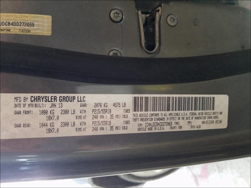 2013 JEEP COMPASS LI 1C4NJDCB4DD272069