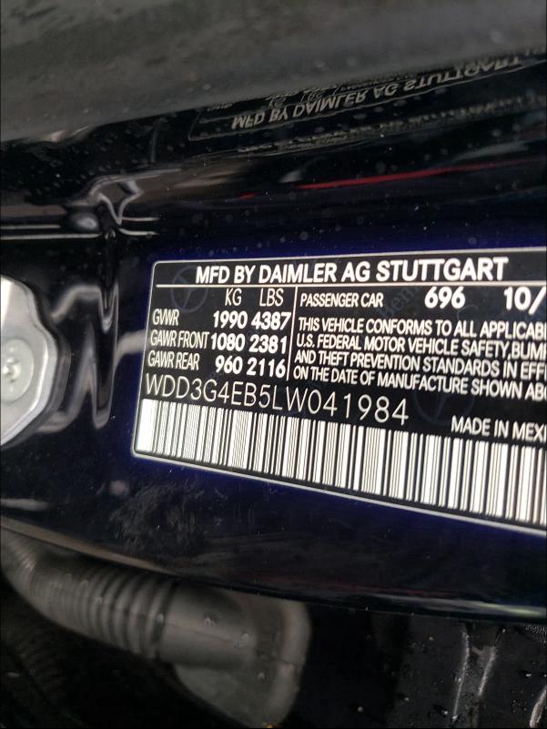 2020 MERCEDES-BENZ A 220 WDD3G4EB5LW041984