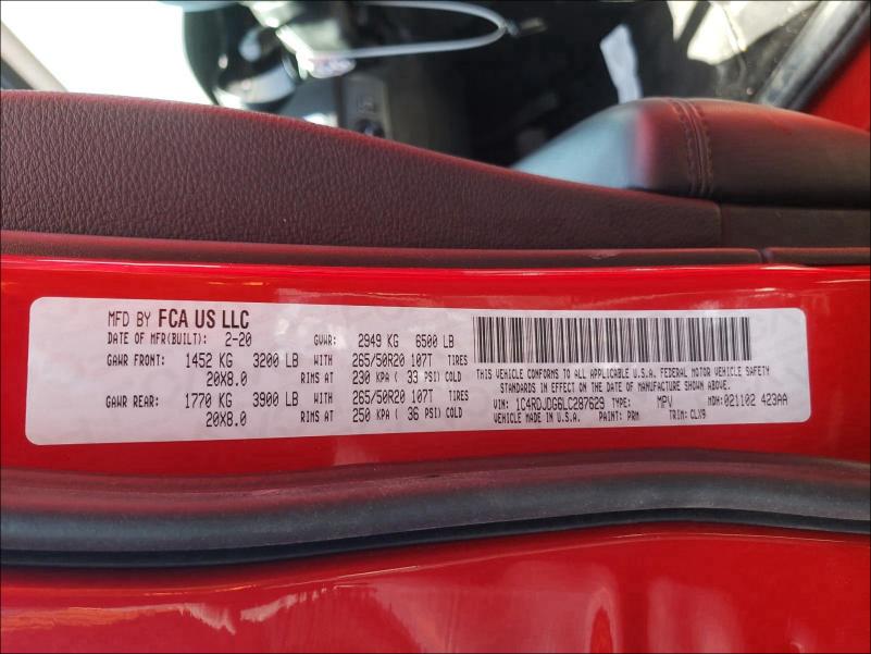 2020 DODGE DURANGO GT 1C4RDJDG6LC287629