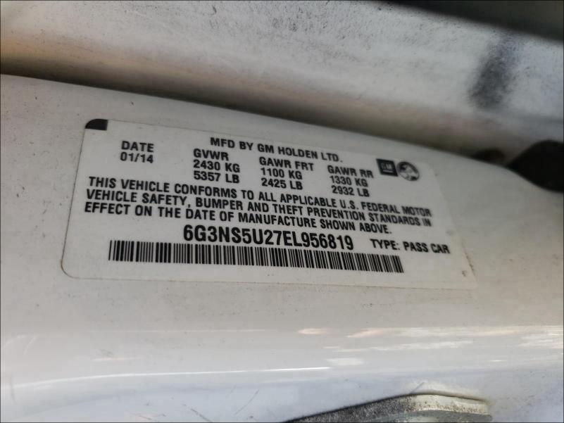 2014 CHEVROLET CAPRICE PO 6G3NS5U27EL956819