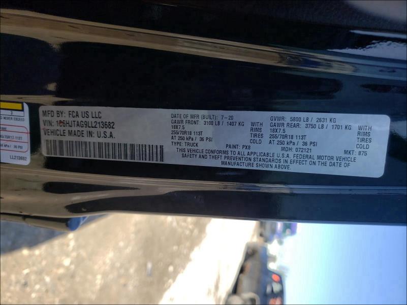 2020 JEEP GLADIATOR 1C6HJTAG9LL213682