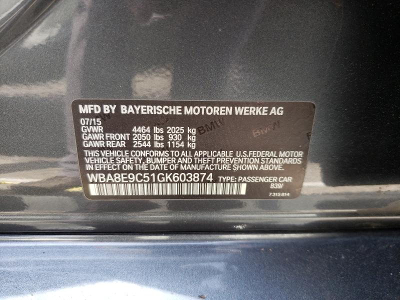 2016 BMW 328 I SULE WBA8E9C51GK603874