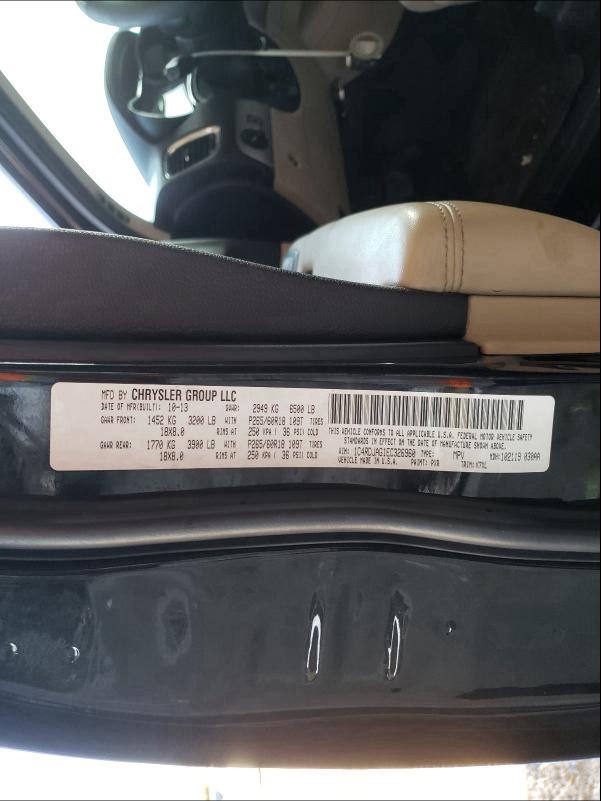 2014 DODGE DURANGO SX 1C4RDJAG1EC326960